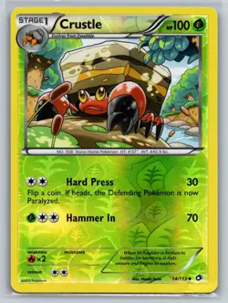 Crustle 14/113 Uncommon Legendary Treasures Pokemon Reverse Holo Near Mint - Image 1