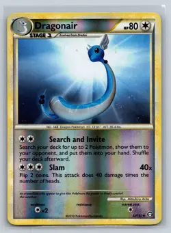 Dragonair 32/102 Uncommon HGSS Triumphant Pokemon Reverse Holo Near Mint - Image 1