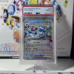 2025 POKEMON PRE EN-PRISMATIC EVOLUTIONS #026 GLACEON EX PSA 10 - Image 1