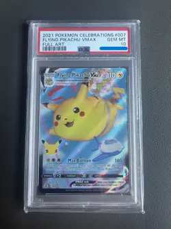 Pokemon 2021 Flying Pikachu VMAX 007/025 Full Art Celebrations GEM MINT PSA 10 - Image 1