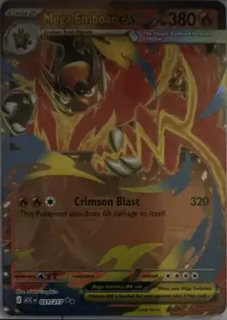 Mega Emboar ex 031/217 Double Rare Ascended Heroes Pokemon Near Mint - Image 1