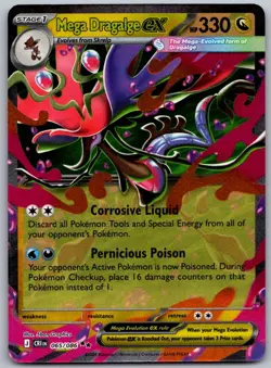 Mega Dragalge ex 065/086 Holo Double Rare Chaos Rising Pokemon Near Mint - Image 1