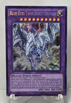 Blue-Eyes Twin Burst Dragon MP17-EN056 Secret Rare 1st Edition Yugioh NM/M - Image 1