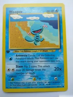 Wooper 82/111 Common Neo Genesis Pokemon 1st Edition - Image 1