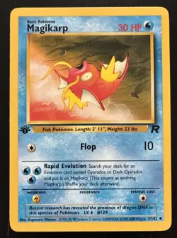 Pokemon 1st Edition Team Rocket Magikarp 47/82 - LP - Image 1