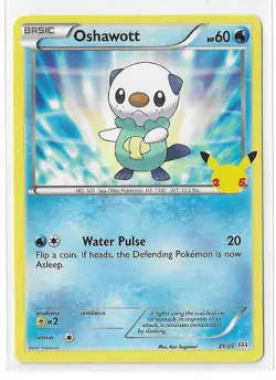 Oshawott 21/25 Non-Holo McDonald’s 25th Anniversary Promo 2021 Pokemon TCG NM - Image 1