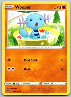 Wooper 083/185 Common Vivid Voltage Pokemon Near Mint - Image 1