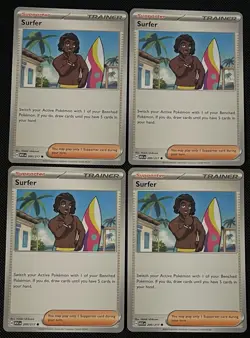 4x Surfer 200/217 ME: Ascended Heroes Pokemon Playset x4 NM - Image 1