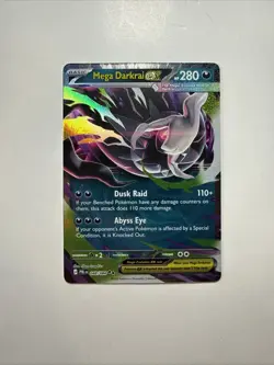 Mega Darkrai ex 048/084 Double Rare Pitch Black Pokemon Holo Near Mint - Image 1