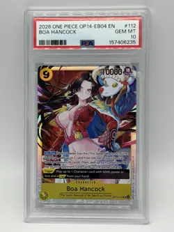 2026 One Piece OP14-EB04 EN OP14-112 Boa Hancock SR PSA 10 GEM MINT - Image 1