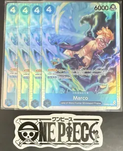 4 x One Piece PRB02-008 SR Marco - English - Foil - Playset - NM/M - Image 1