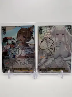 Signed Weiss Schwarz Brown Dust2 SP/SSP Justia BRD/W139-006SS SSP BRD/W139-002SP - Image 1