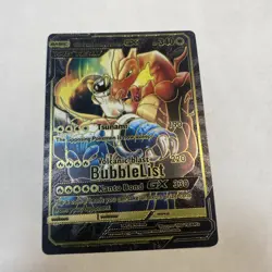 Charizard & Blastoise GX Tag Team Hp340 Black Foil Fan Art Card Tsunami 🔥🔥🔥 - Image 1