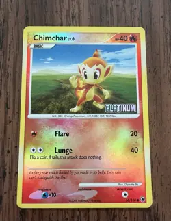 Chimchar 56/100 Reverse Holo Diamond & Pearl Stormfront Pokemon Card 2008 LP - Image 1
