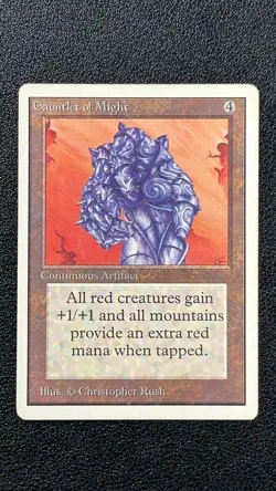 MTG Gauntlet of Might Unlimited English Moderately Played - Image 1