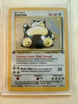 Snorlax 11/64 1st Edition Holo Rare Jungle Pokemon Card TCG - Vintage 1999 - Image 1