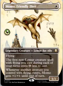 Momo, Friendly Flier (Borderless) Regular Avatar: The Last Airbender NM - Image 1