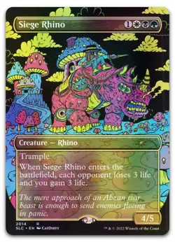 Siege Rhino #2014 (Foil) (NM) Secret Lairs 30th SLC Magic MTG - Image 1