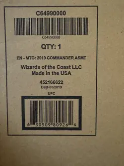 Magic the Gathering: Commander 2019 Deck Set (Set of 4) NEW 630509809264 - Image 1