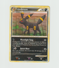 Umbreon 10/90 HS Undaunted Rare Pokemon Card Non Holo LP - Image 3