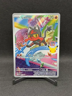 Pokemon TCG Mega Evolution Litten MEP044 Black Star Promo - Image 1