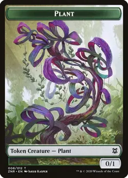 Plant MTG Zendikar Rising Token NM x4 (0/1) - Magic Card - Image 1