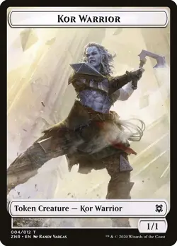 Kor Warrior MTG Zendikar Rising Token NM x4 (1/1) - Magic Card - Image 1