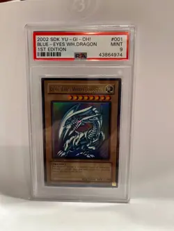 Blue Eyes White Dragon SDK-001 1st Edition NA Ultra Rare Yugioh PSA 9 *974 - Image 2