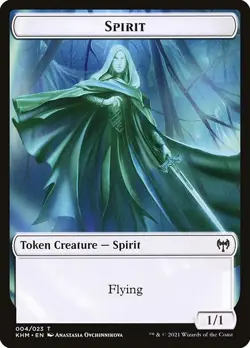 Spirit MTG Kaldheim Token NM x4 (1/1 Flying) - Magic Card - Image 1