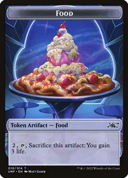 Food MTG Unfinity Token NM x4 (Dessert) - Magic Card - Image 1
