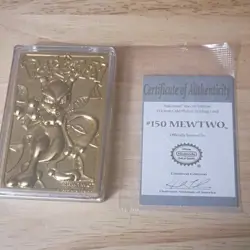 Pokemon Mewtwo 23k Gold Plated Burger King Trading Card 1999 - Image 1