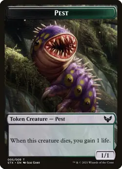 Pest MTG Strixhaven Token NM x4 (1/1 Life) - Magic Card - Image 1