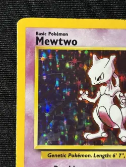 Mewtwo 10/102 Holo Base Set 1999 WOTC MP Vintage Pokemon TCG Card - Image 4