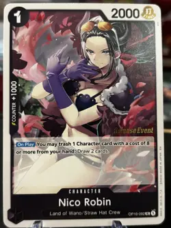Nico Robin Op16-092 Release Event Promo One Piece Card - Image 1