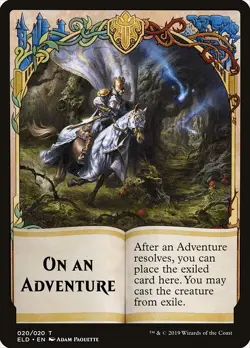 On An Adventure MTG Throne of Eldraine Token NM x4 (Reminder) - Magic Card - Image 1
