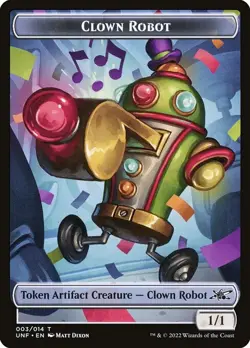 Clown Robot MTG Unfinity Token NM x4 (1/1 Whistle) - Magic Card - Image 1