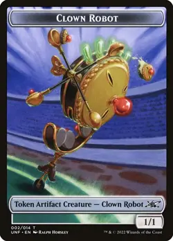Clown Robot MTG Unfinity Token NM x4 (1/1 Pie) - Magic Card - Image 1
