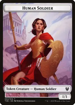 Human Soldier MTG Theros Beyond Death Token NM x4 (1/1) - Magic Card - Image 1