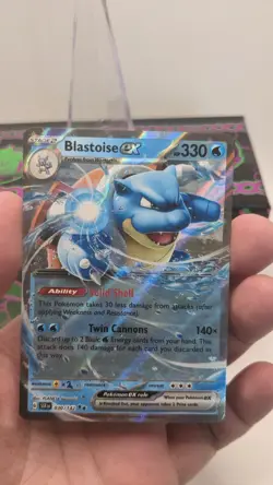 Pokemon TCG #030/142 Blastoise ex Double Rare Holo Card Stellar Crown SV07 NM - Image 3