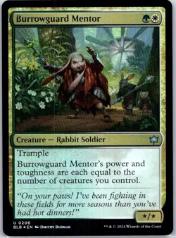 Burrowguard Mentor (U) #206 Foil Bloomburrow MTG NM - Image 1