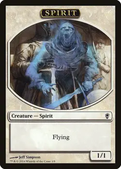 Spirit MTG Conspiracy Token NM x4 (1/1 Flying) - Magic Card - Image 1
