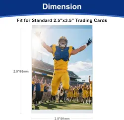 200 Pcs Soft Trading Card Sleeves, Top Loading Penny 2.6x3.6 inch, Clear - Image 2