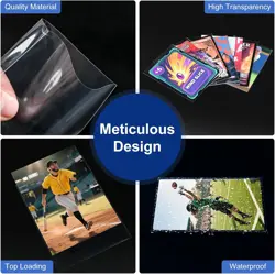 200 Pcs Soft Trading Card Sleeves, Top Loading Penny 2.6x3.6 inch, Clear - Image 5