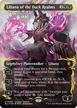Foil - Liliana of the Dark Realms (Borderless) (Raised Foil) - 94 / NM / English - Image 1