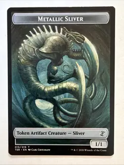 Metallic Sliver Token Time Spiral Remastered]Magic MTG 015 LP - Image 1
