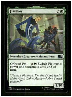 Flatman 721 Uncommon Commander: Marvel Super Heroes Magic: The Gathering NM - Image 1
