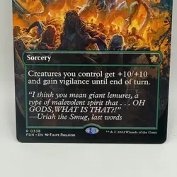 Preposterous Proportions 0338 Foundations Borderless Rare MTG Green Sorcery - Image 3