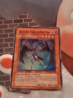 Yugioh Blackwing - Shura the Blue Flame RGBT-ENPP2 - Limited Ed Super Rare LP - Image 1