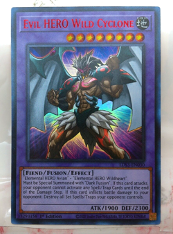 Yugioh - Evil HERO Wild Cyclone LDS3-EN030 RED Ultra Rare - NM - Image 1