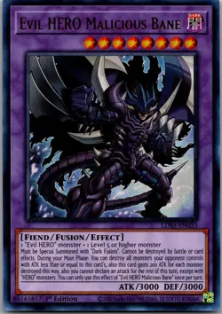 Evil HERO Malicious Bane LDS3-EN033 Legendary Duelists: Season 3 Yu-Gi-Oh LP - Image 1
